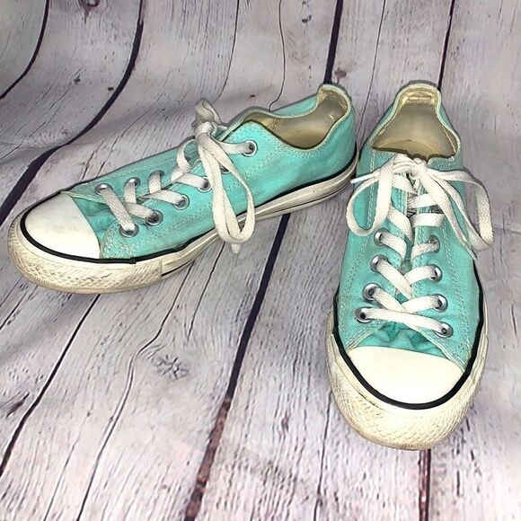 Converse Mint Green Low Tops - size 8 - Picture 1 of 5
